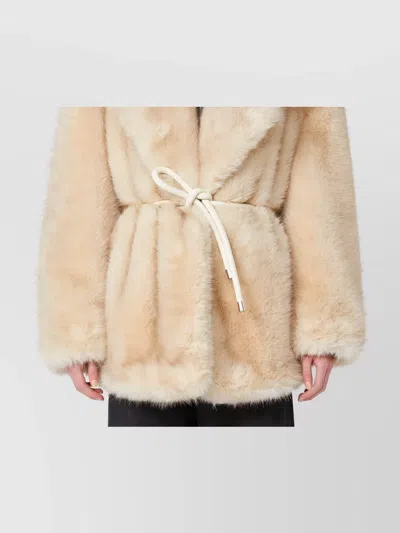 Sportmax "rosaria" Jacket In Ecofur In Brown