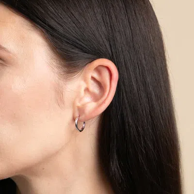 Astrid &amp; Miyu Essential Small Hoops In Metallic