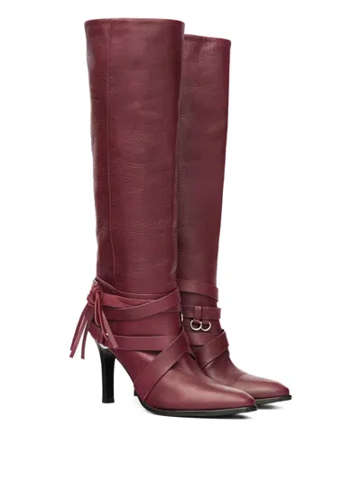 Isabel Marant 90mm Analui Boots In Burgundy