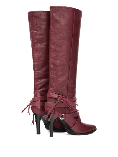 Isabel Marant 90mm Analui Boots In Burgundy