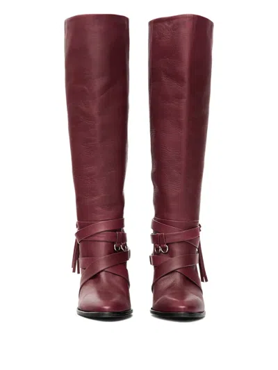 Isabel Marant 90mm Analui Boots In Burgundy