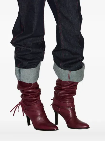 Isabel Marant 90mm Analui Boots In Burgundy