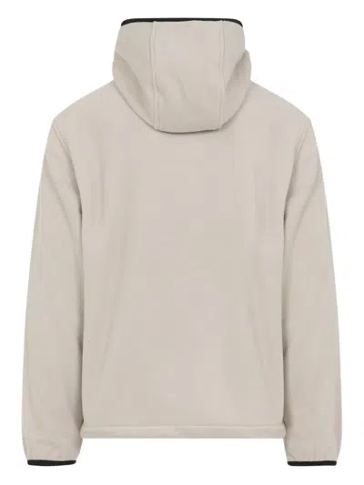 Carhartt Fleece Jacket With Adjustable Hood And Zippered Pockets In Neutral