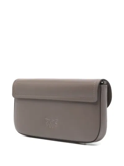 Pinko Logo-detail Cross Body Bag In Gray