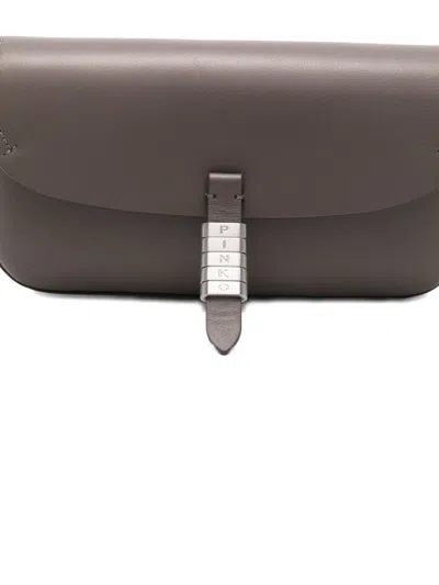 Pinko Logo-detail Cross Body Bag In Gray