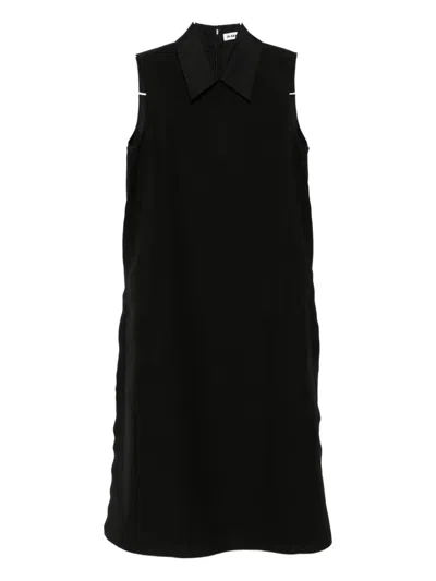 Jil Sander Collared Dress In Black