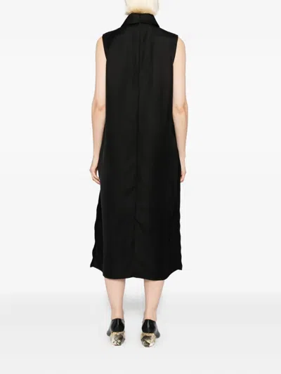 Jil Sander Collared Dress In Black