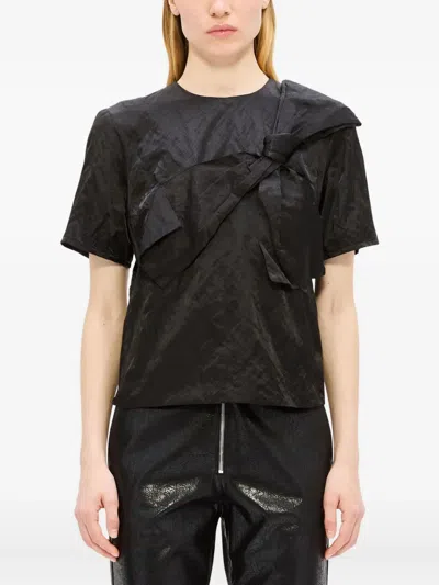 Msgm Ruffled Blouse In Black