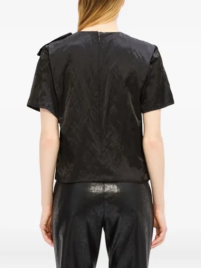 Msgm Ruffled Blouse In Black