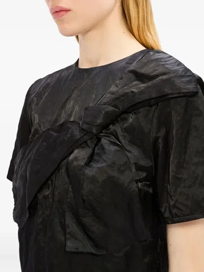 Msgm Ruffled Blouse In Black