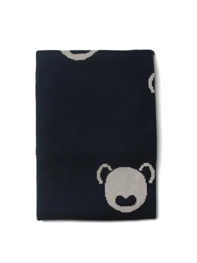 Little Bear Bear-motif Blanket In Black