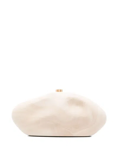 Cult Gaia The Caldera Acrylic Clutch In Neutral