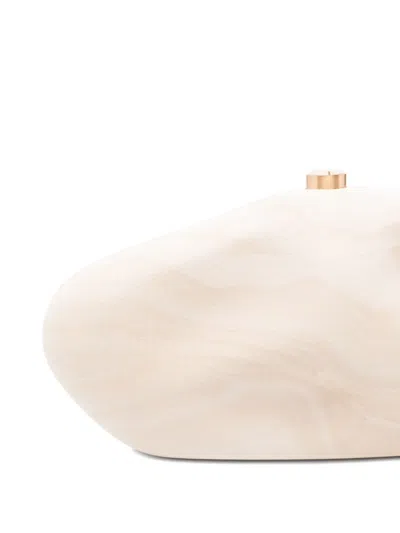 Cult Gaia The Caldera Acrylic Clutch In Neutral