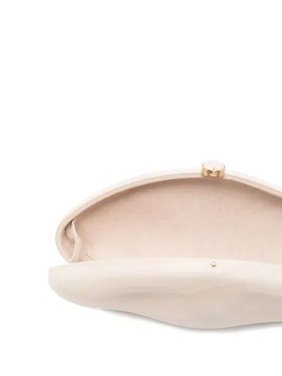 Cult Gaia The Caldera Acrylic Clutch In Neutral