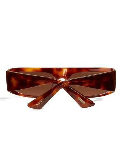 Khaite Rectangle-frame Sunglasses In Brown