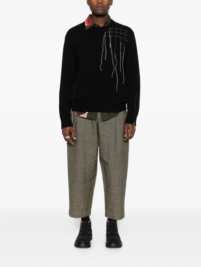 A Tentative Atelier Stitch-detail Sweater In Black