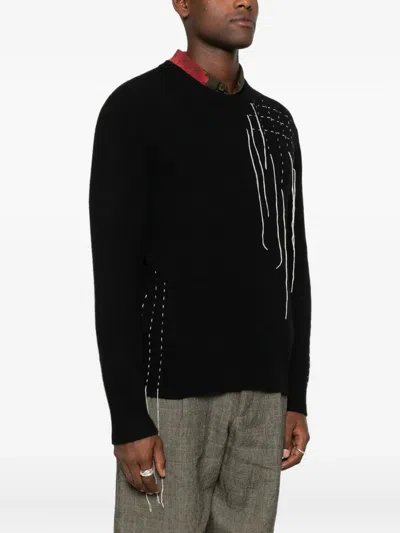A Tentative Atelier Stitch-detail Sweater In Black