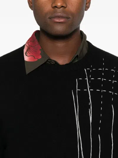 A Tentative Atelier Stitch-detail Sweater In Black