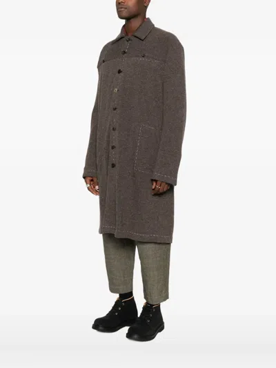 缝线细节排扣外套