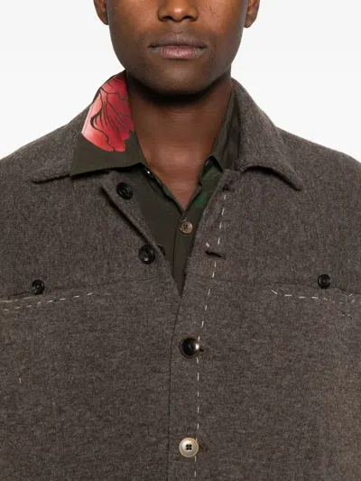 缝线细节排扣外套