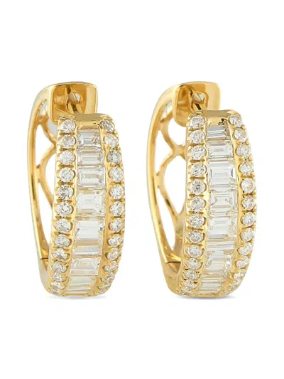 Pre-owned Lb Exclusive 18k Yellow Gold Diamond Earrings