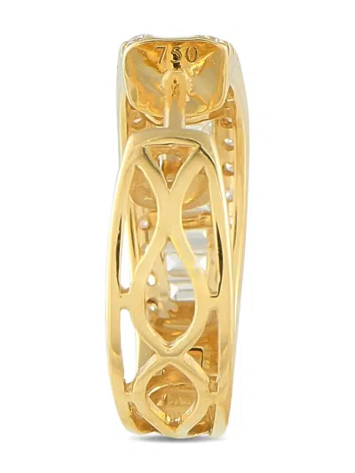 Pre-owned Lb Exclusive 18k Yellow Gold Diamond Earrings