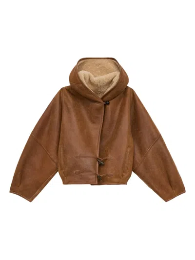 Isabel Marant Amiel Shearling Jacket In Brown