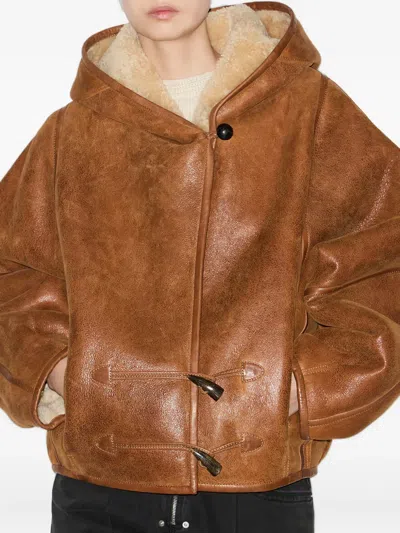 Isabel Marant Amiel Shearling Jacket In Brown
