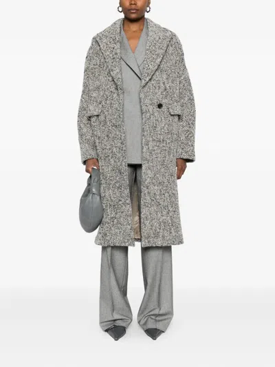 Rame Flap-pocket Single-button Coat In Gray