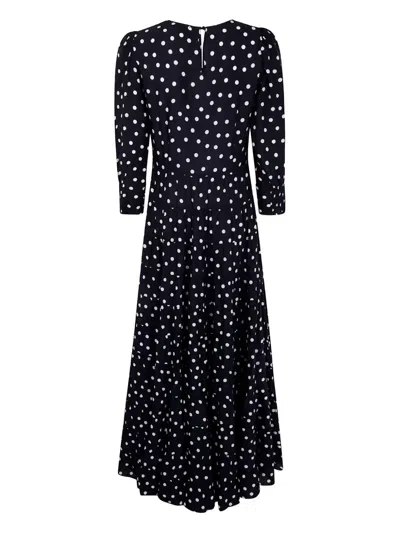 Rixo London Rixo "kristen" Dress Bohemia Spot Deep Navy In Multi