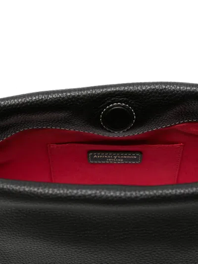 Aspinal Of London Calf-leather Makeup Bag In Black