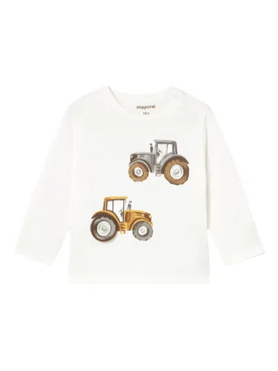 Mayoral Interactive-tractor T-shirt In White