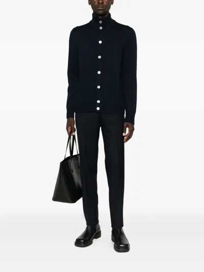 Giuuno High-neck Cardigan In Blue