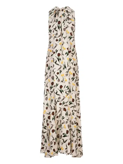 Marni Floral Tie Dress In Multi