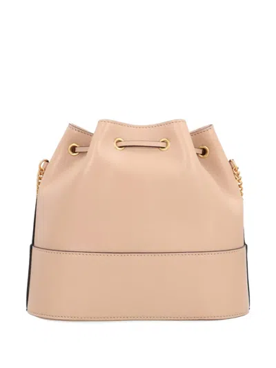 Valentino Garavani Mini Bucket Bag In Nappa With Vlogo Signature Chain Woman Rose Cannelle Uni In Pink
