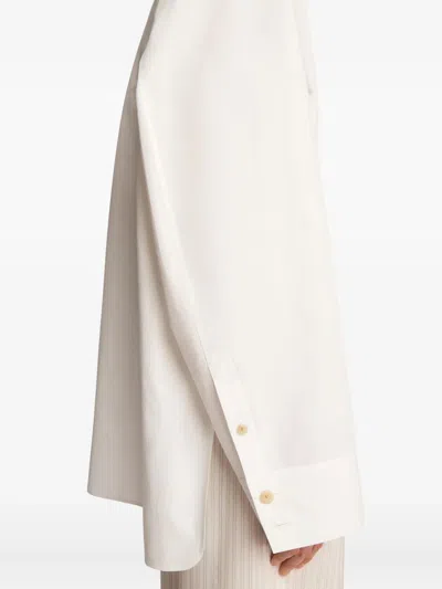 Khaite Herschel Oversized Cotton-poplin Shirt In White