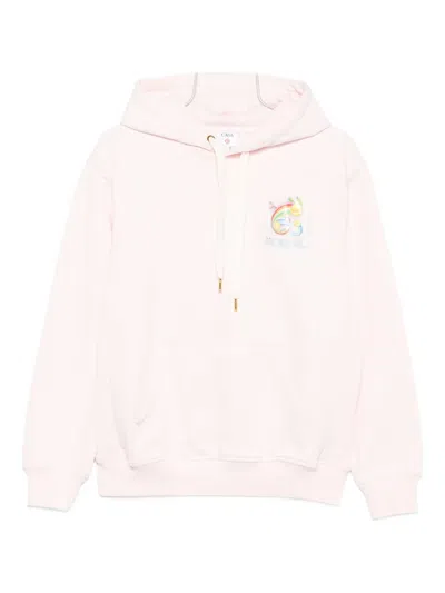 Casablanca Manga Tennis Ball Printed Hoodie In Pink
