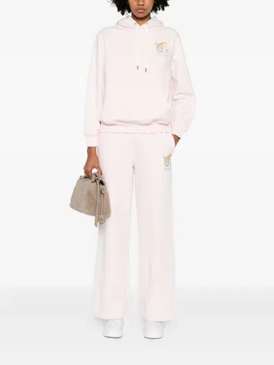 Casablanca Manga Tennis Ball Printed Hoodie In Pink