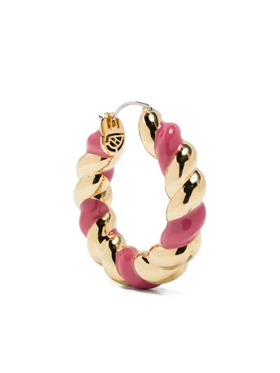 Eddie Borgo Enamel Rope Hoops In Gold