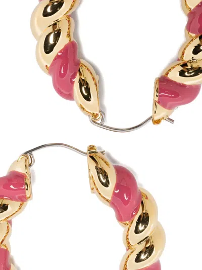 Eddie Borgo Enamel Rope Hoops In Gold
