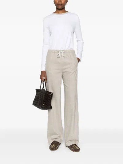 Gran Sasso Drawstring-waist Trousers In White