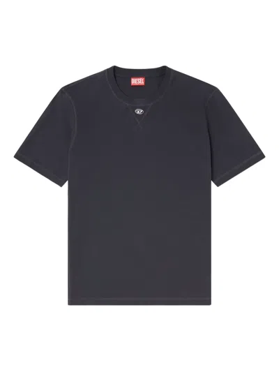 Diesel Mens 9xx T-madjust-tr Branded Cotton-jersey T-shirt In Gray
