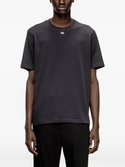 Diesel Mens 9xx T-madjust-tr Branded Cotton-jersey T-shirt In Gray