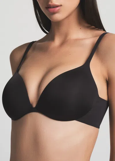 Skims Ultimate Tear-drop Stretch-woven Push-up Bra In Black