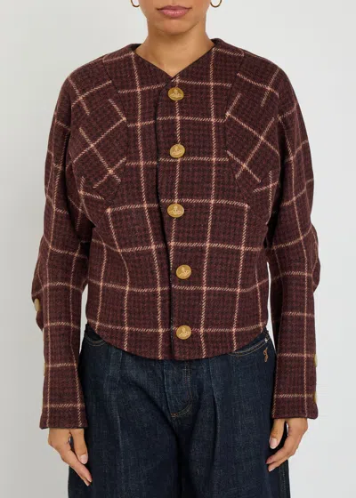 Vivienne Westwood Pourpoint Jkt Casual Jacket In Brown Wool In Brown