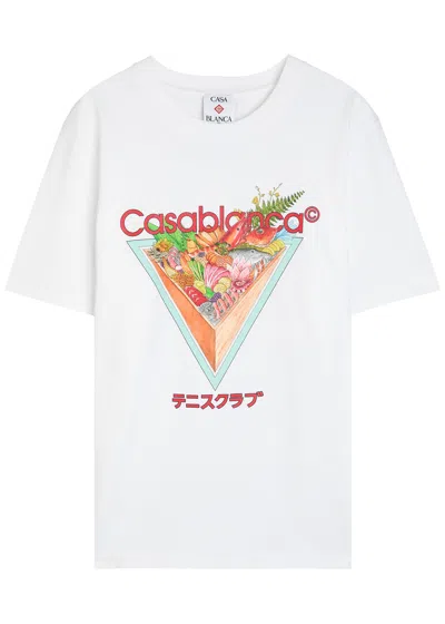 Casablanca Tennis Club Icon T-shirt In Animal Print