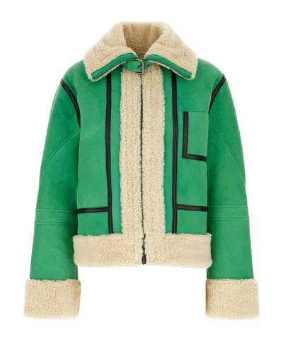 Iceberg Zippered Striped Casual Jacket In Multi