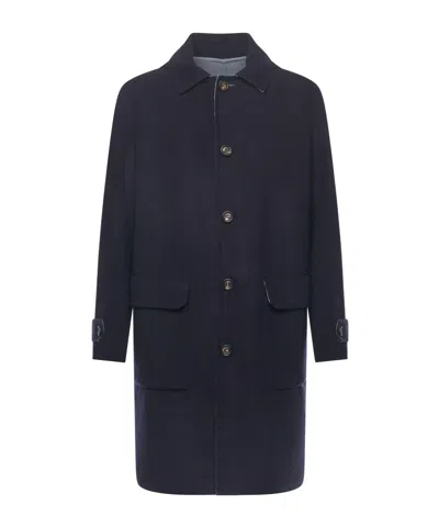 Eleventy Reversible Coat With Back Vent Detail In Black
