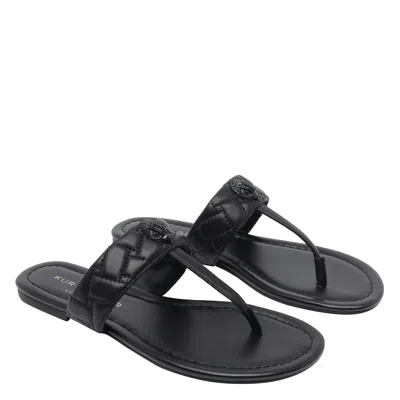 Kurt Geiger Kensington T-bar Sandals In Black