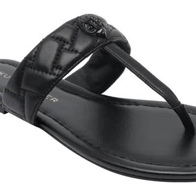 Kurt Geiger Kensington T-bar Sandals In Black
